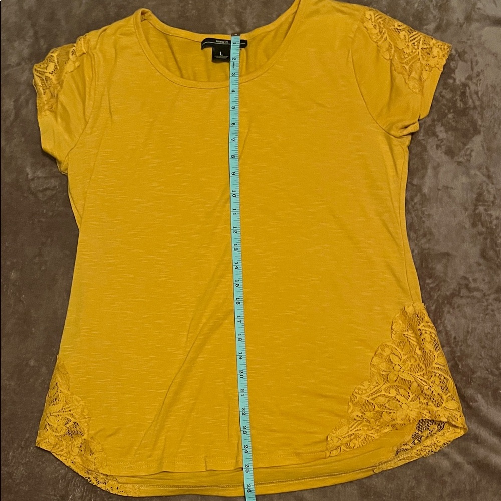 Lace trim t shirt